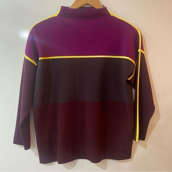Victoria Beckham pullover purple knit mock neck sweater medium - Picture 9 of 12